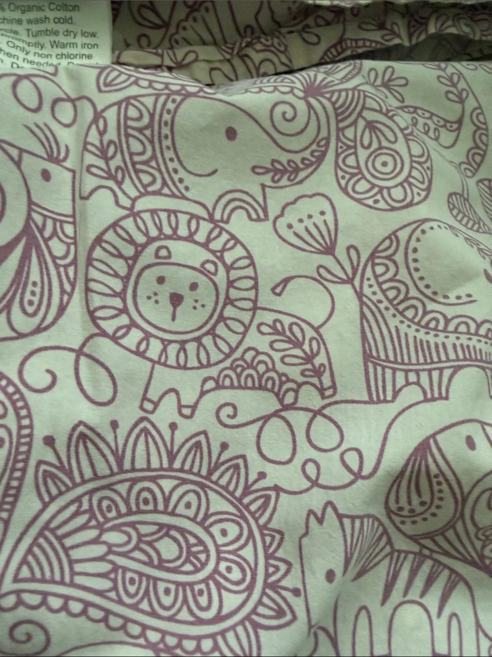 The Land of Nod organic cotton Paisley Sheet Set - animal print